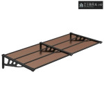 Nadstrešnica za vrata crna 152,5x90 cm polikarbonatna - 152.5 x 90 cm