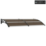 Nadstrešnica za vrata crna 200 x 100 cm PC
