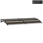 Nadstrešnica za vrata crna 200 x 75 cm PC