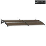 Nadstrešnica za vrata crna 240 x 100 cm PC
