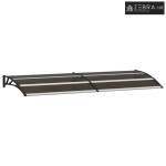 Nadstrešnica za vrata crna 240 x 75 cm PC - Crna 240 x 75 cm sa 6 ploč