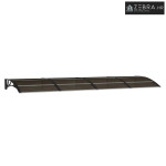 Nadstrešnica za vrata Crna 350x100 cm Polikarbonat - Crna i smeđa 350
