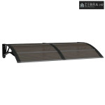 Nadstrešnica za vrata crna 350 x 75 cm polikarbonatna - Crna 150 x 75