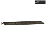 Nadstrešnica za vrata Crna 400x100 cm Polikarbonat - Crna i smeđa 400