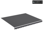 Platno za tendu - Zamjenska tkanina za tendu antracit 400x350 cm polie