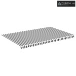 Platno za tendu - Zamjenska tkanina za tendu antracit i bijela 500x300