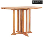 Preklopni vrtni stol 120 x 70 x 75 cm od masivne tikovine