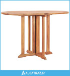 Preklopni vrtni stol 120 x 70 x 75 cm od masivne tikovine - NOVO