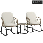 Set ljuljačkih stolica, ljuljačke u bistro stilu, boho stil, PE ratan,