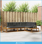 Set vanjskih sofa 4 Komad Prirodna i antracit - NOVO