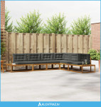 Set vanjskih sofa 6 Komad Prirodna i antracit - NOVO