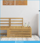 Set vanjskih sofa Bijela 91 x 63 x 73 cm Čvrsto drvo akacije - NOVO