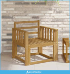 Set vanjskih sofa Čvrsto drvo akacije Bijela - NOVO