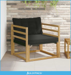 Set vanjskih sofa Čvrsto drvo akacije i Textilene Bijela - NOVO