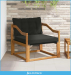 Set vanjskih sofa Čvrsto drvo akacije i Textilene Prirodna - NOVO