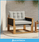 Set vanjskih sofa Čvrsto drvo akacije i Textilene Prirodna - NOVO