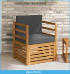 Set vanjskih sofa s jastukom Prirodna 67 x 63 x 73 cm - NOVO