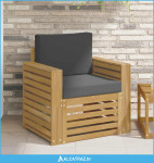 Set vanjskih sofa Poliester Bijela - NOVO