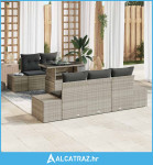 Set vrtnih sofa Set od 6 Bež Ratan i poliester Set vrtnih sofa - NOVO