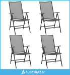 Sklopive mrežaste stolice 4 kom cm čelične antracit - NOVO