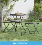 Sklopive vrtne stolice 2 kom od metalne mreže antracit - NOVO