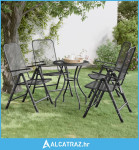Sklopive vrtne stolice 4 kom od metalne mreže antracit - NOVO