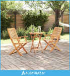 Sklopivi bistro set 3 pcs Smeđa Čvrsto drvo akacije - NOVO