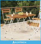 Sklopivi bistro stol 100 x 54 x 71 cm od drva bagrema i čelika - NOVO