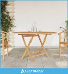 Sklopivi vrtni stol 120 x 120 x 75 cm od masivne tikovine - NOVO