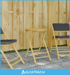 Sklopivi vrtni stol Ø55 x 75 cm od bambusa - NOVO