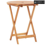 Sklopivi vrtni stol od masivnog bagremovog drva 60 x 75 cm - 60 cm Okr