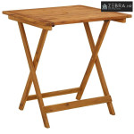 Sklopivi vrtni stol od masivnog bagremovog drva 70 x 70 x 75 cm