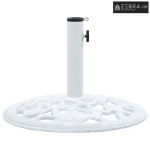 Stalak za suncobran bijeli 12 kg 48 cm od lijevanog željeza