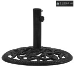 Stalak za suncobran crni 48 x 48 x 33 cm od lijevanog željeza - Crna 4
