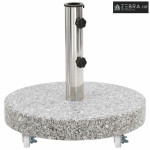 Stalak za suncobran od granita 30 kg okrugli sivi