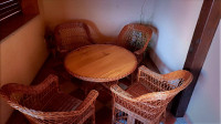 stol + 4 stolice  - ručni rad