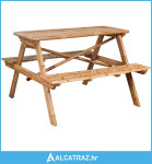Stol za piknik od bambusa 120 x 120 x 78 cm - NOVO