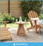 Stol za vrt Ø50x49.5 cm od čvrstog tikovog drveta - NOVO