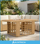 Stol za vrt Prirodna 100 x 55 x 37 cm PE Rattan i Staklo - NOVO