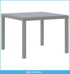 Stol za vrt Svjetlosiva 100 x 100 x 73 cm poliratan - NOVO