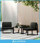 Stolić za kavu aluminijski antracit - NOVO