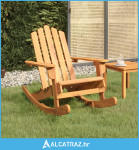 Stolica za ljuljanje Adirondack od masivnog bagremovog drva - NOVO
