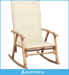 Stolica za ljuljanje od bambusa s jastukom - NOVO
