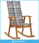 Stolica za ljuljanje s jastucima od masivnog bagremovog drva - NOVO