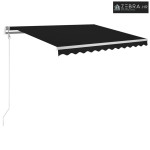 Električna nadstrešnica 3 x 2,5 m Antracit 100% poliester - 3 x 2,5 m