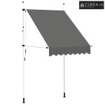 Tenda na ručno uvlačenje 150 cm antracit