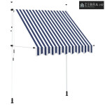 Tenda na ručno uvlačenje 200 cm plavo-bijela prugasta - Plava i bijela