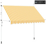 Tenda na ručno uvlačenje 300 cm narančasto-bijela prugasta - Narančast