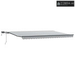 Ručna tenda sa solarnim LED svjetlom 5 x 3 m - 5 x 3 m Antracit Antrac