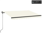 Ručna tenda sa solarnim LED svjetlom 3,5 x 2,5 m Krem - 3,5 x 2,5 m An